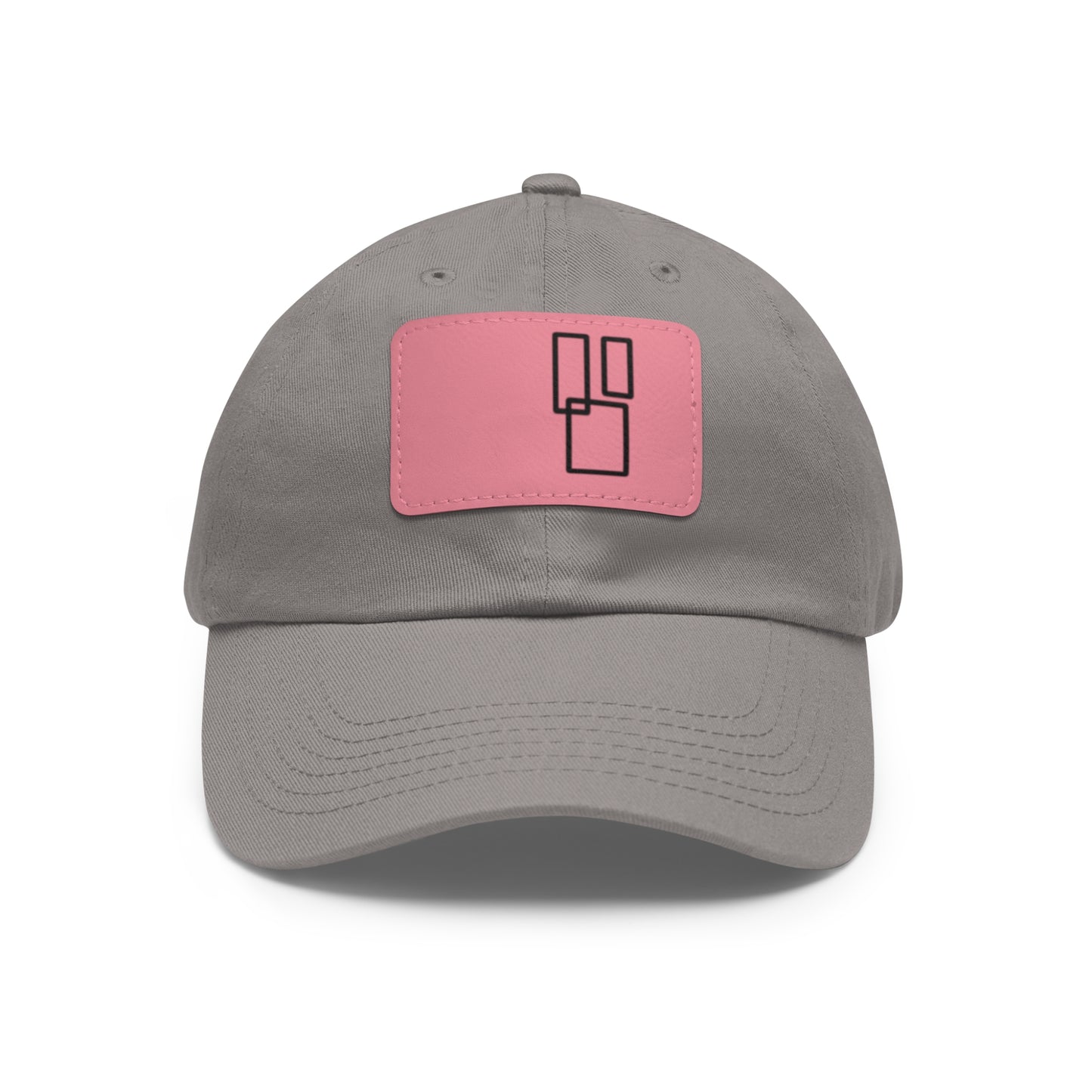 Dad Hat with Leather Patch (Rectangle)