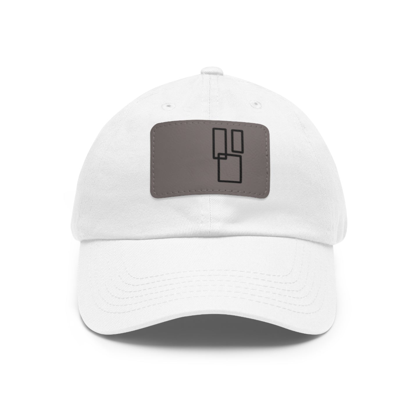 Dad Hat with Leather Patch (Rectangle)