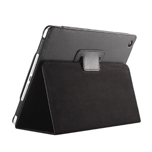 For Apple ipad 2 3 4 Case Auto Flip Litchi PU Leather Cover For New ipad 2 ipad 4 Smart Stand Holder Folio Case