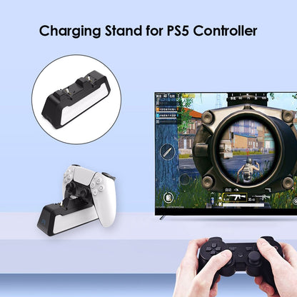 Dual Fast Charger for PS5 Wireless Controller USB 3.1 Type-C Charging Cradle Dock Station for Sony PlayStation5 Joystick Gamepad